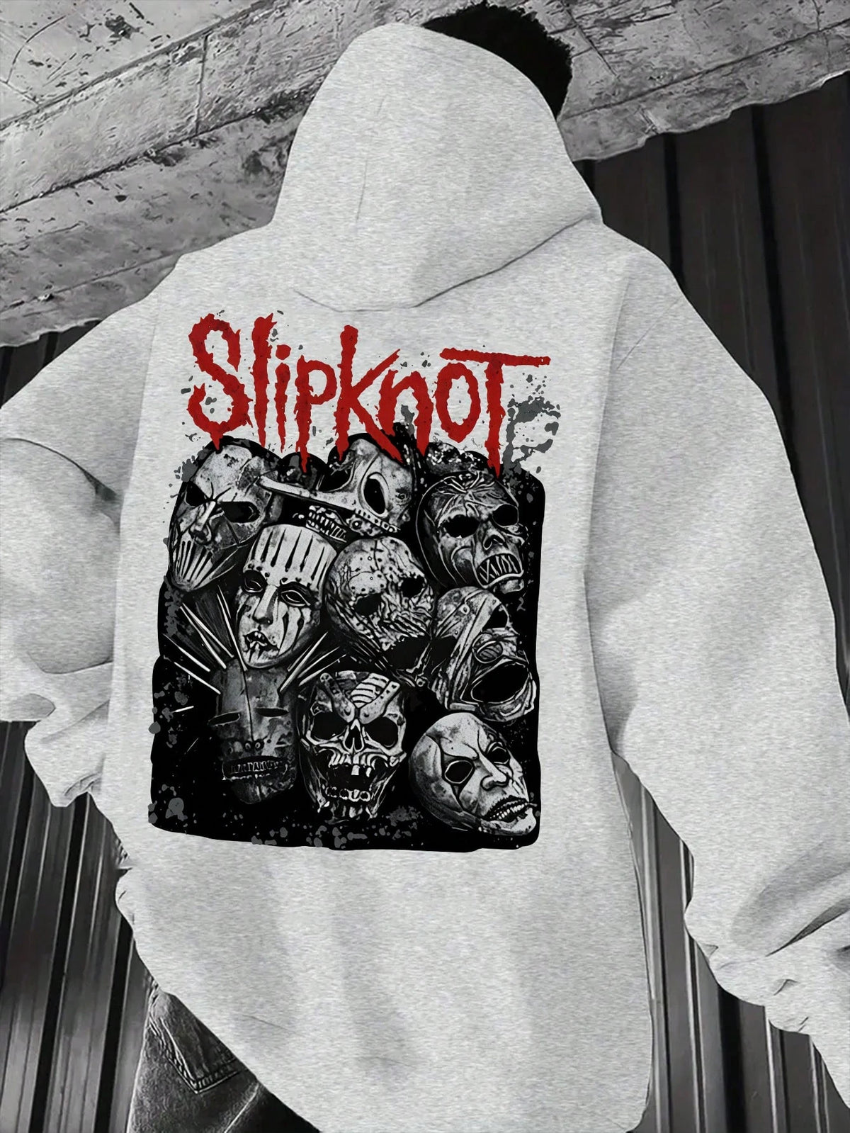 Sudadera con capucha de 250 g. 1 pieza. 100 % poliéster. Sudadera con capucha con estampado de calavera y bolsillos. Manga larga informal para hombre con cordón ajustable. Otoño e invierno.