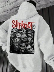 Sudadera con capucha de 250 g. 1 pieza. 100 % poliéster. Sudadera con capucha con estampado de calavera y bolsillos. Manga larga informal para hombre con cordón ajustable. Otoño e invierno.