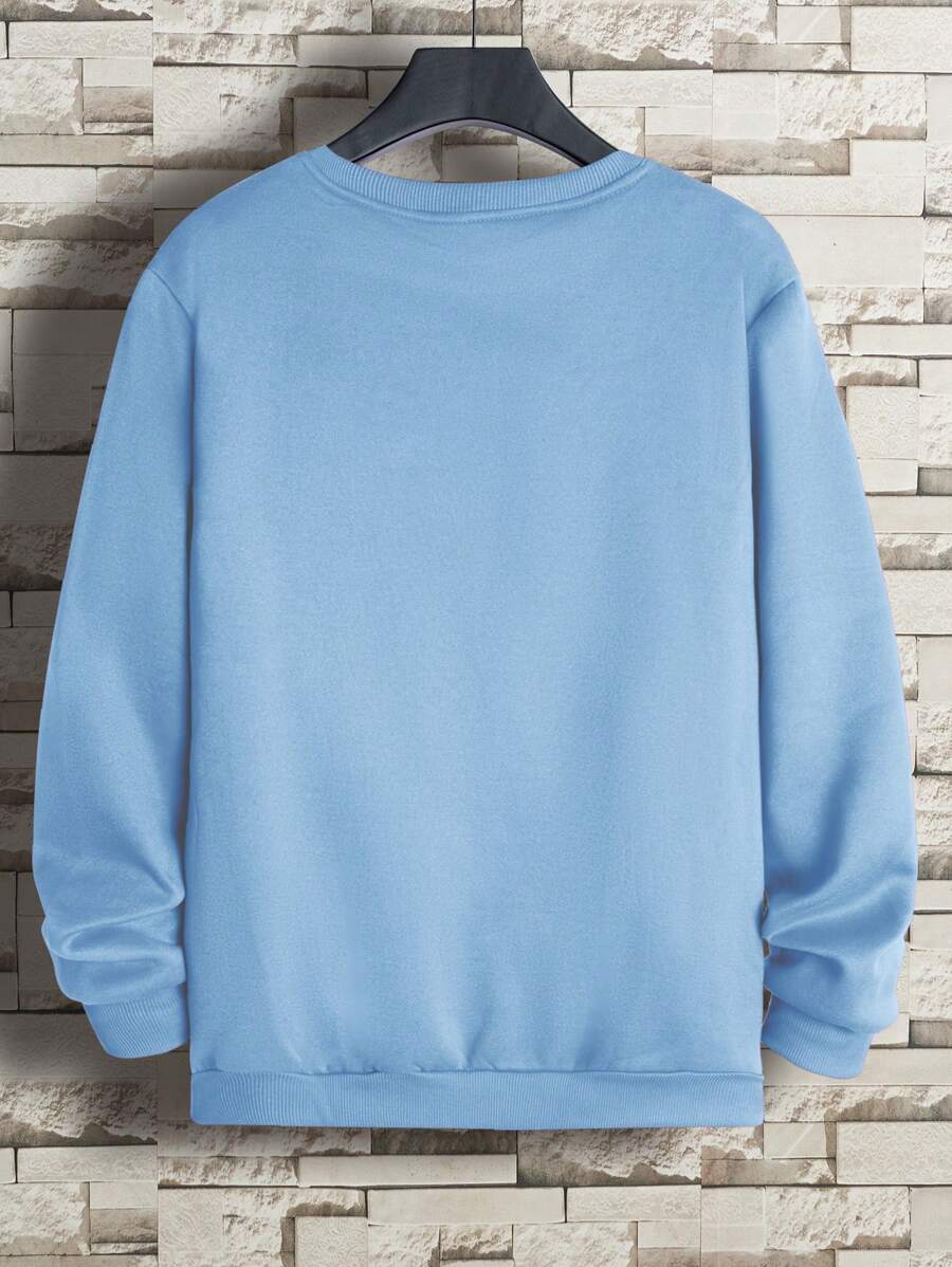 Sudadera térmica con forro y estampado de letras para hombre Manfinity Dauomo