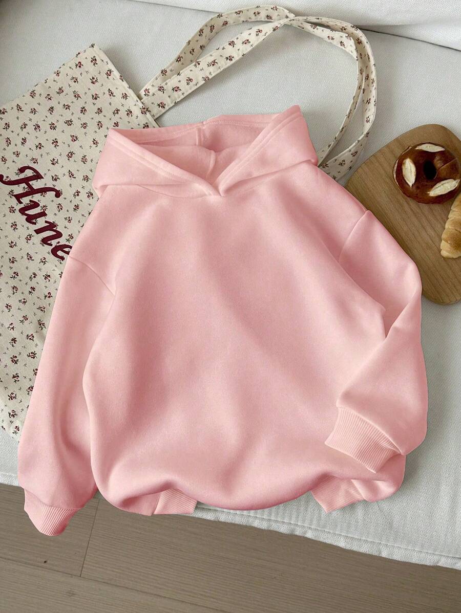 Sudadera con capucha informal de manga larga con estampado de cerezas para niñas preadolescentes, ideal para otoño e invierno.