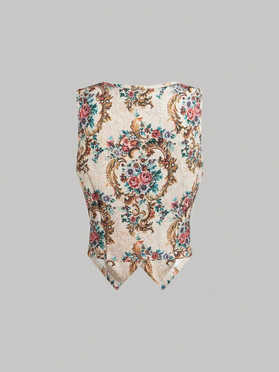 Chaleco con botones metálicos de princesa de palacio retro MOD, ropa de mujer para otoño e invierno, ideal para playa, fiesta, regreso a casa, brunch, para invitada de boda, elegante, vintage, para profesora de trabajo, dinero antiguo.
