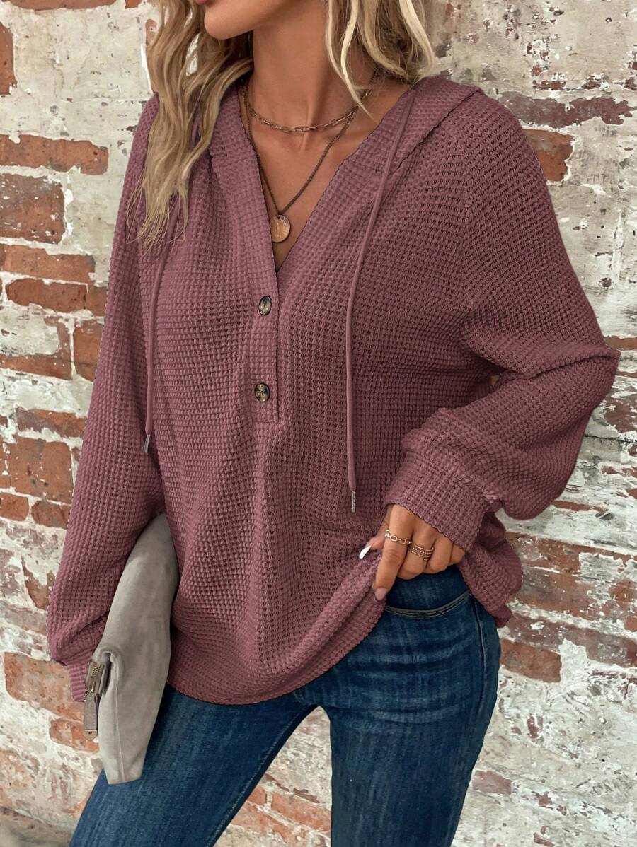 Sudadera informal con capucha y manga larga de color liso para mujer de Emery Rose. Ideal para graduaciones y regreso a clases.