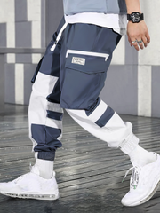 Pantalones cargo casuales TECCULI para hombre: multibolsillos, corte holgado, para trabajar, actividades al aire libre, senderismo, jogging y ropa de calle.