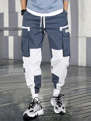 Pantalones cargo casuales TECCULI para hombre: multibolsillos, corte holgado, para trabajar, actividades al aire libre, senderismo, jogging y ropa de calle.