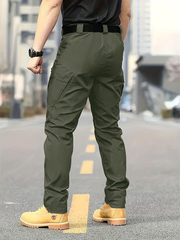 TECCULI Tactical Pants, Men'S Spring And Summer New Workwear Casual Pants, Outdoor Functional Straight-leg Training Pants