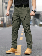 TECCULI Tactical Pants, Men'S Spring And Summer New Workwear Casual Pants, Outdoor Functional Straight-leg Training Pants