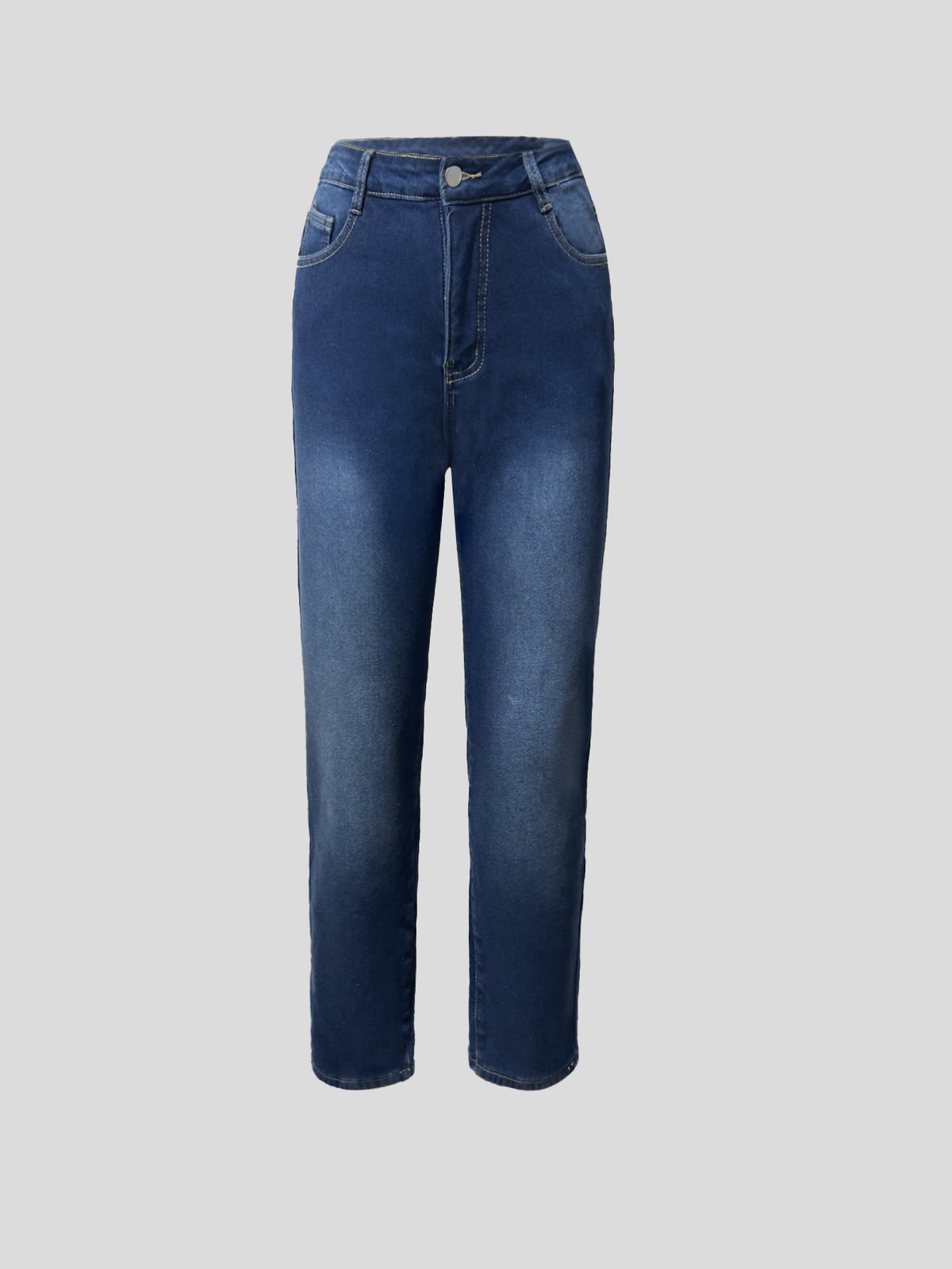 Pantalones vaqueros ajustados con forro grueso y cálido para mujer de TECCULI, talla 78, para invierno Y2K