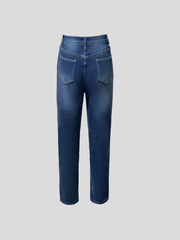 Pantalones vaqueros ajustados con forro grueso y cálido para mujer de TECCULI, talla 78, para invierno Y2K