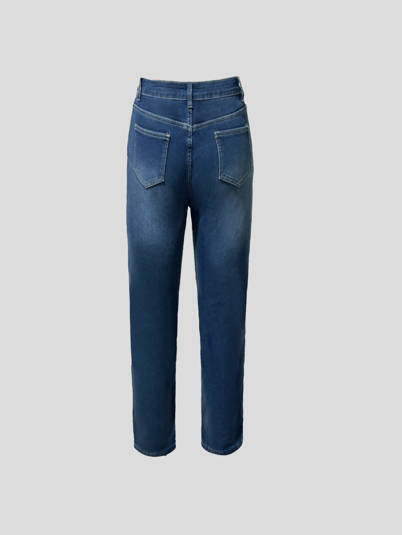 TECCULI Winter Thicken Thermal Lined Skinny Stretch Washed Denim Jeans