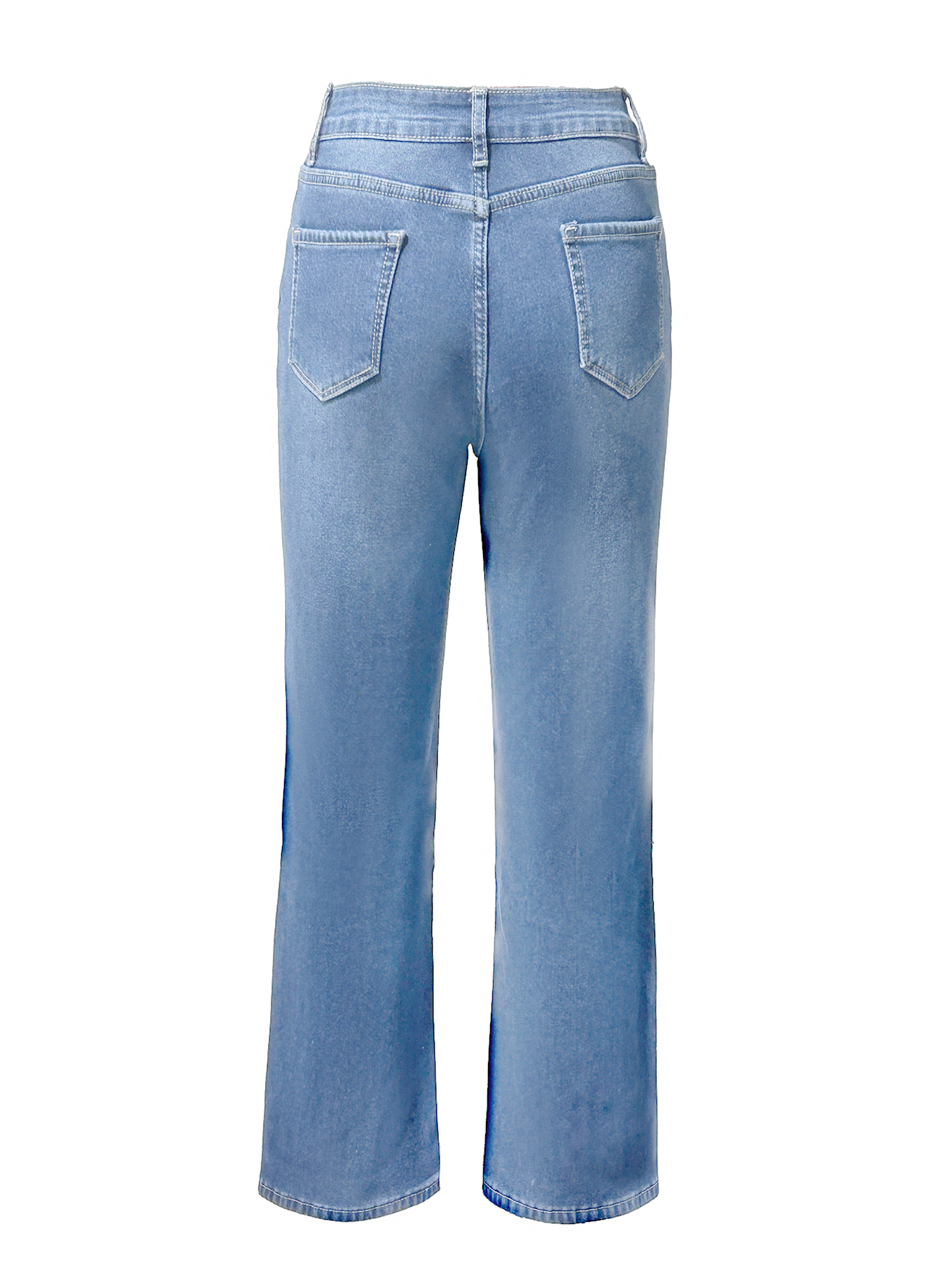 Pantalones vaqueros ajustados con forro grueso y cálido para mujer de TECCULI, talla 78, perfectos para el invierno.