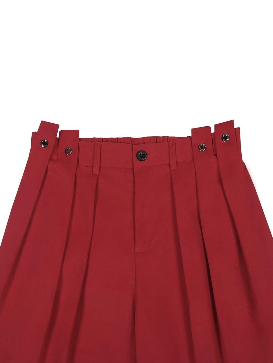 Manfinity Hypemode Manfinity Hypemode High Waist Designer Men's Wide Leg Pleated Loose Casual Pants Men S Wide Leg Pants High Waisted Pants Men Wide Leg Pants Men