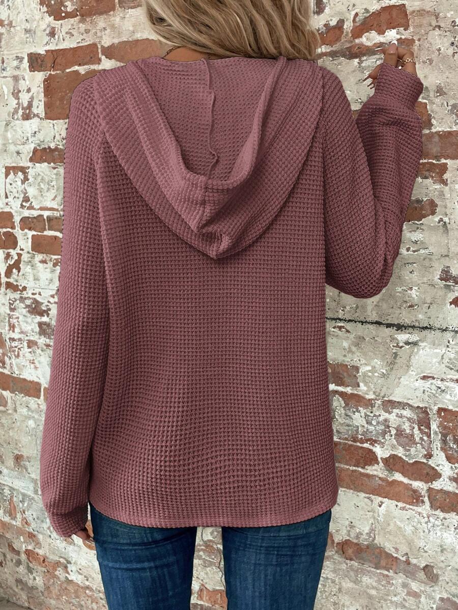 Sudadera informal con capucha y manga larga de color liso para mujer de Emery Rose. Ideal para graduaciones y regreso a clases.