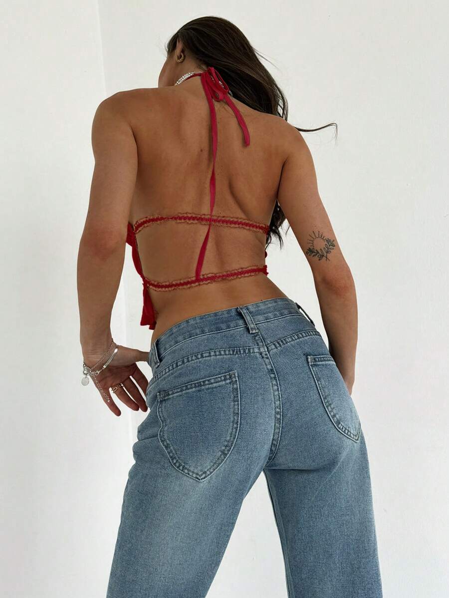Camisola corta Aloruh para mujer con tirantes ajustables, fruncida, en capas, semitransparente, ideal para citas románticas, ideal para conciertos.