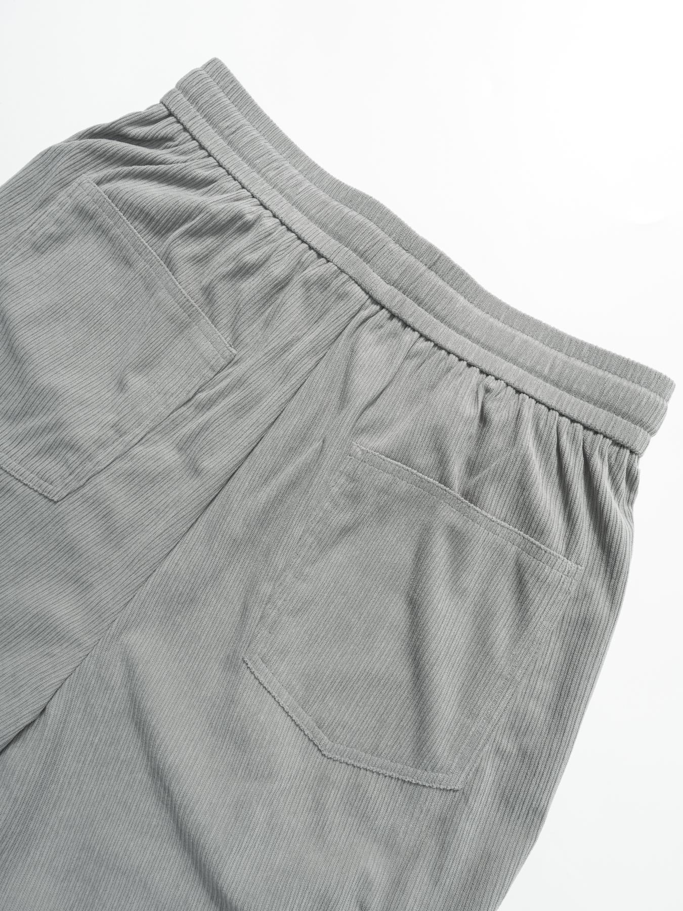 TECCULI Men'S Casual Cargo Pants with Elastic Drawstring Waist & Multiple Pockets - All-Season Outdoor Comfort, Straight-Leg Regular Fit, Solid Color for Hiking, Camping, Urban Adventures, Camping Gear, Hiking Trousers, Functional Pock