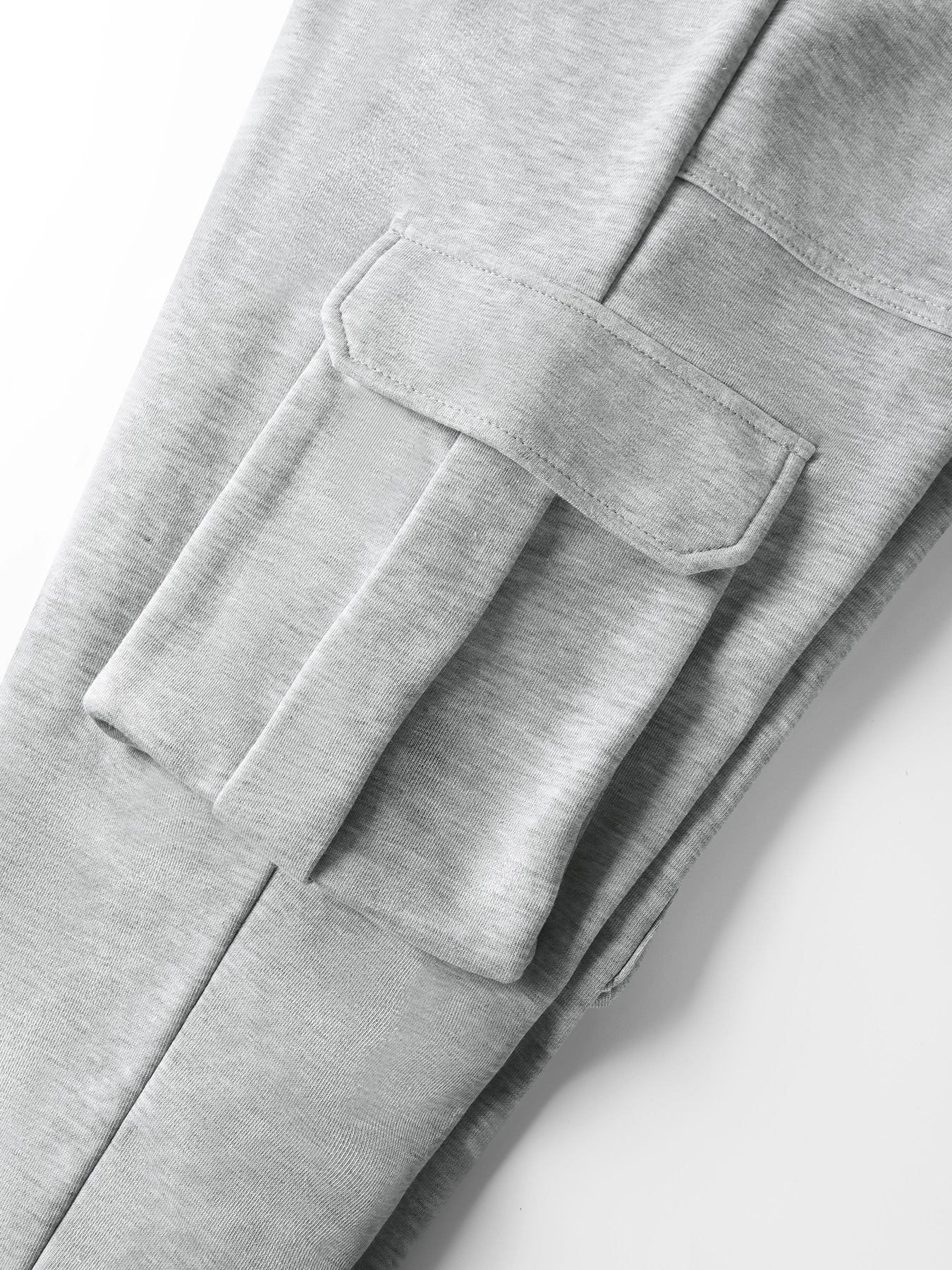 Pantalones deportivos TECCULI Manfinity Homme holgados para hombre, con bolsillo de solapa y cordón lateral, cintura elástica, largos, cargo, lisos, gris claro, para salir, informal, para la vuelta al cole