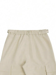 Pantalones cargo caqui informales Manfinity LEGND para hombre, corte holgado, recto, color liso, con múltiples bolsillos. Adelgazantes, color caqui, ideales para San Valentín.