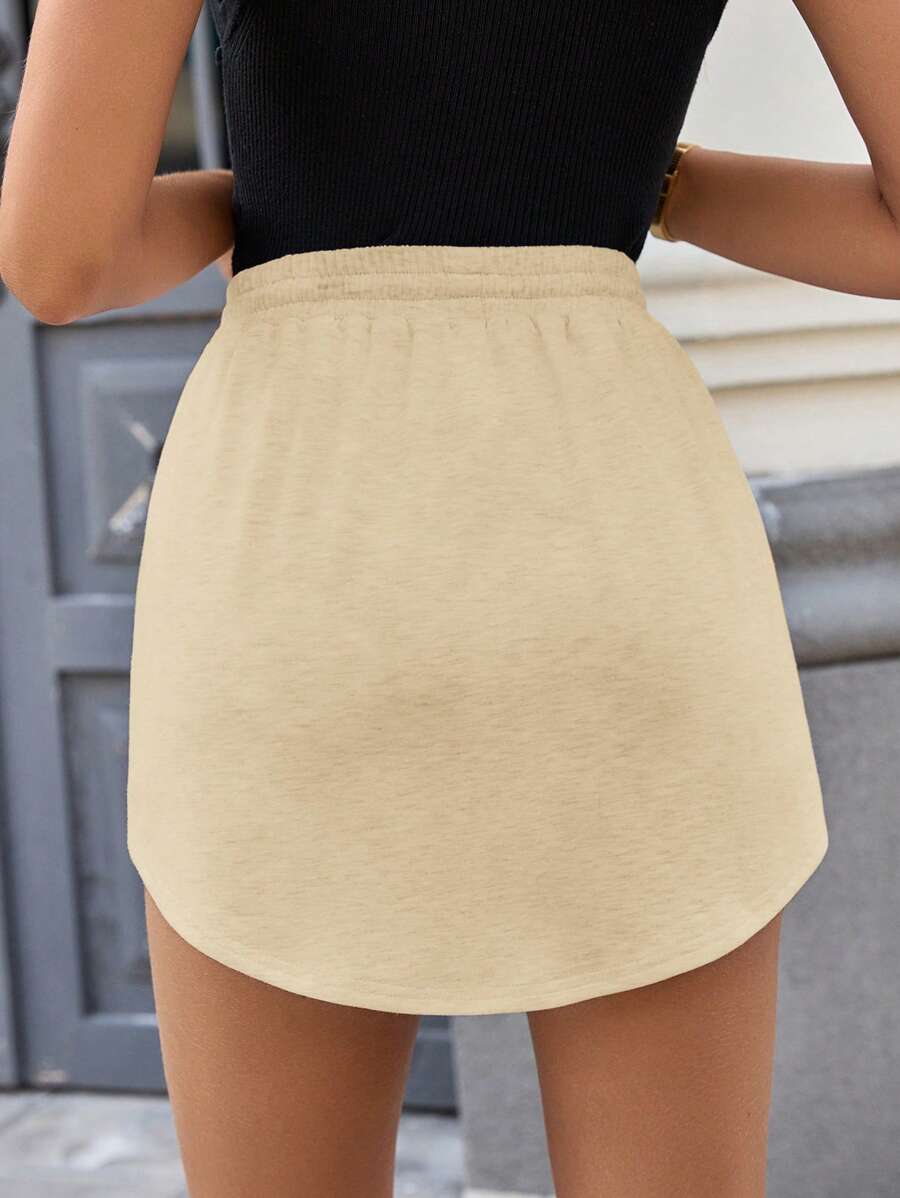 Falda LUNE para mujer con cintura elástica y cordón, bolsillo y forro interior de tela, cómoda para vacaciones y para atuendos deportivos informales de verano.