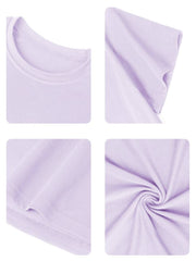 Camiseta informal de manga corta con cuello redondo y estampado divertido para niñas preadolescentes, top de verano