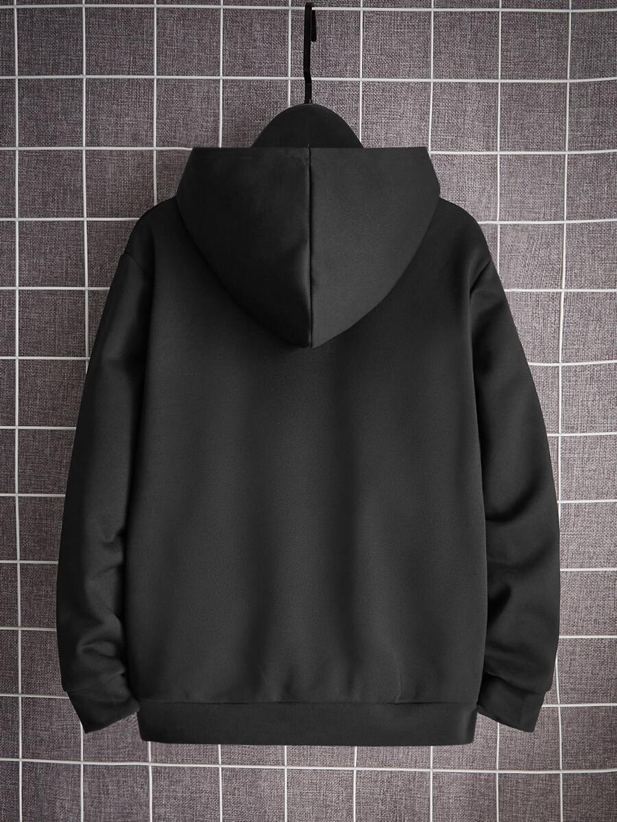 Sudadera con capucha y hombros caídos con estampado de gamepad para niño preadolescente