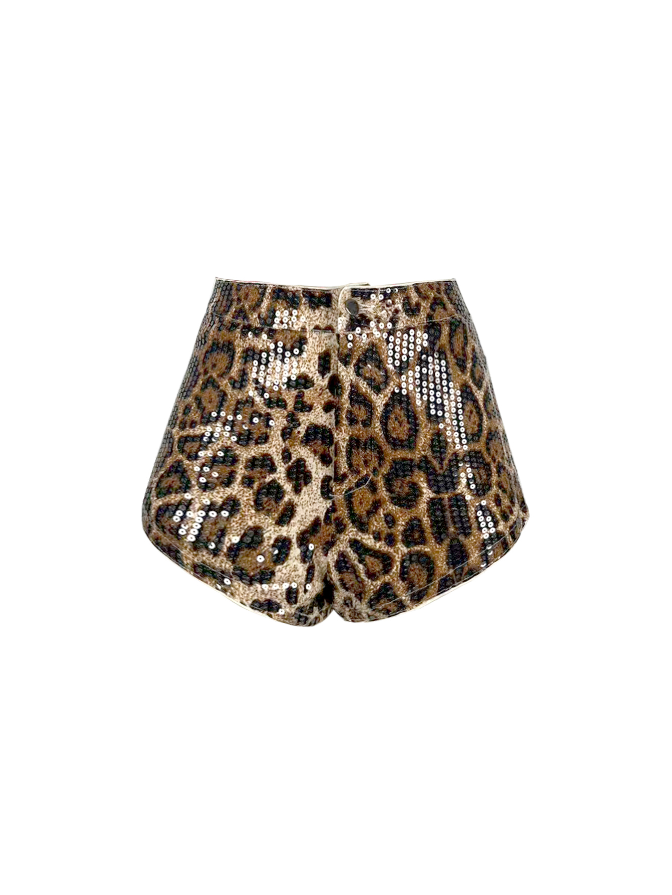 Pantalones cortos de lujo con lentejuelas y estampado de leopardo para mujer de TECCULI Aloruh, atuendo de concierto para mujer