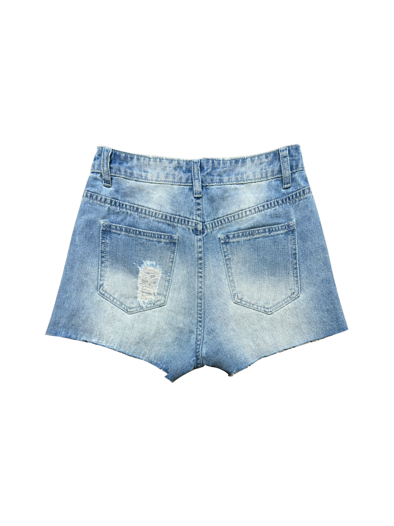 TECCULI Denim Shorts Women Jeans Ripped High Waist Solid Color Soft Short Jeans Fashion Casual Slim Fit Summer Shorts Y2k Streetwear