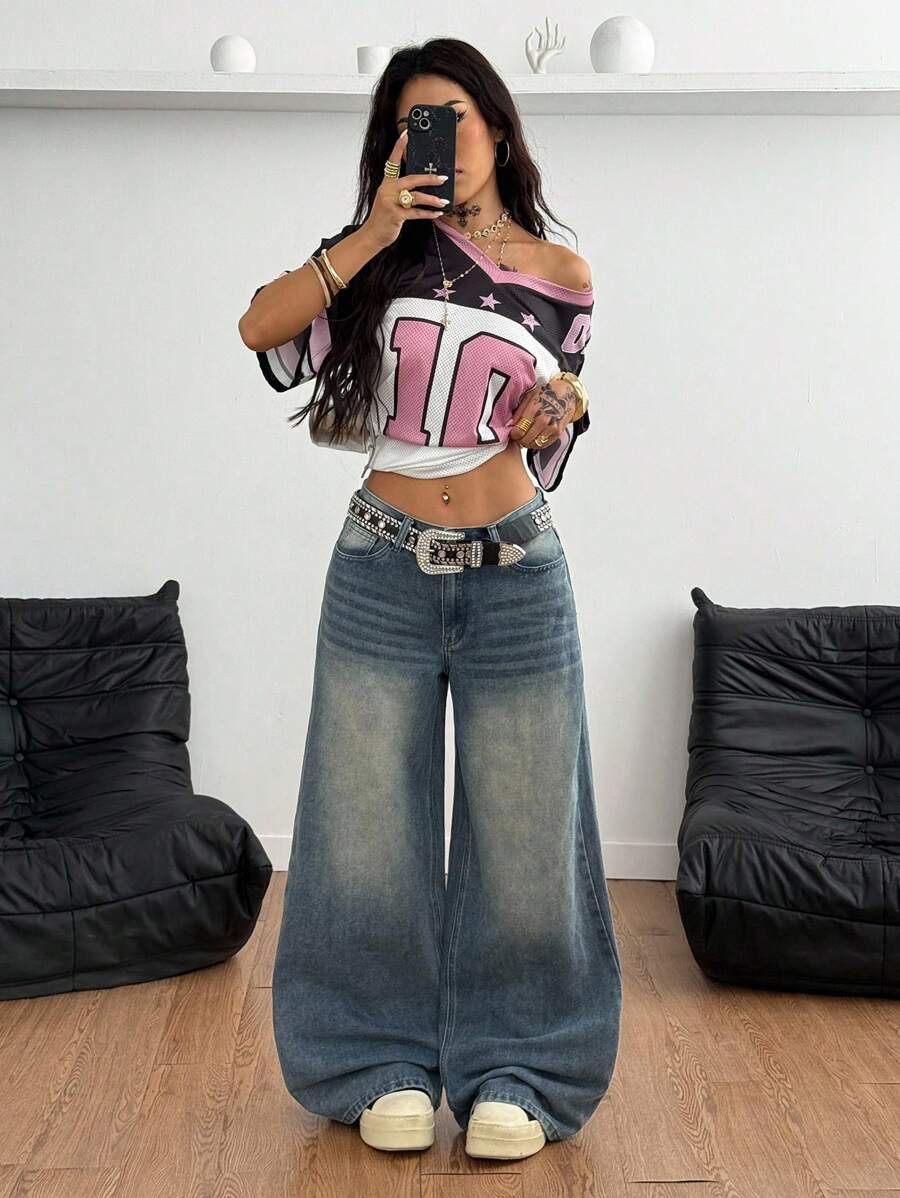 Coolane - Vaqueros casuales y versátiles para mujer con bolsillos, pantalones anchos y holgados, conjuntos de verano para mujer, color caqui