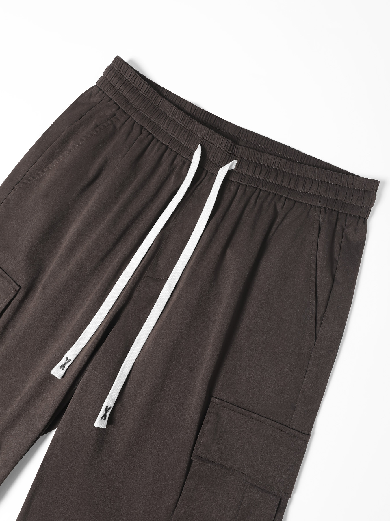 Pantalones sencillos TECCULI Manfinity EMRG para hombre, holgados, largos, con cordón, cargo, lisos, para salir y volver al cole.