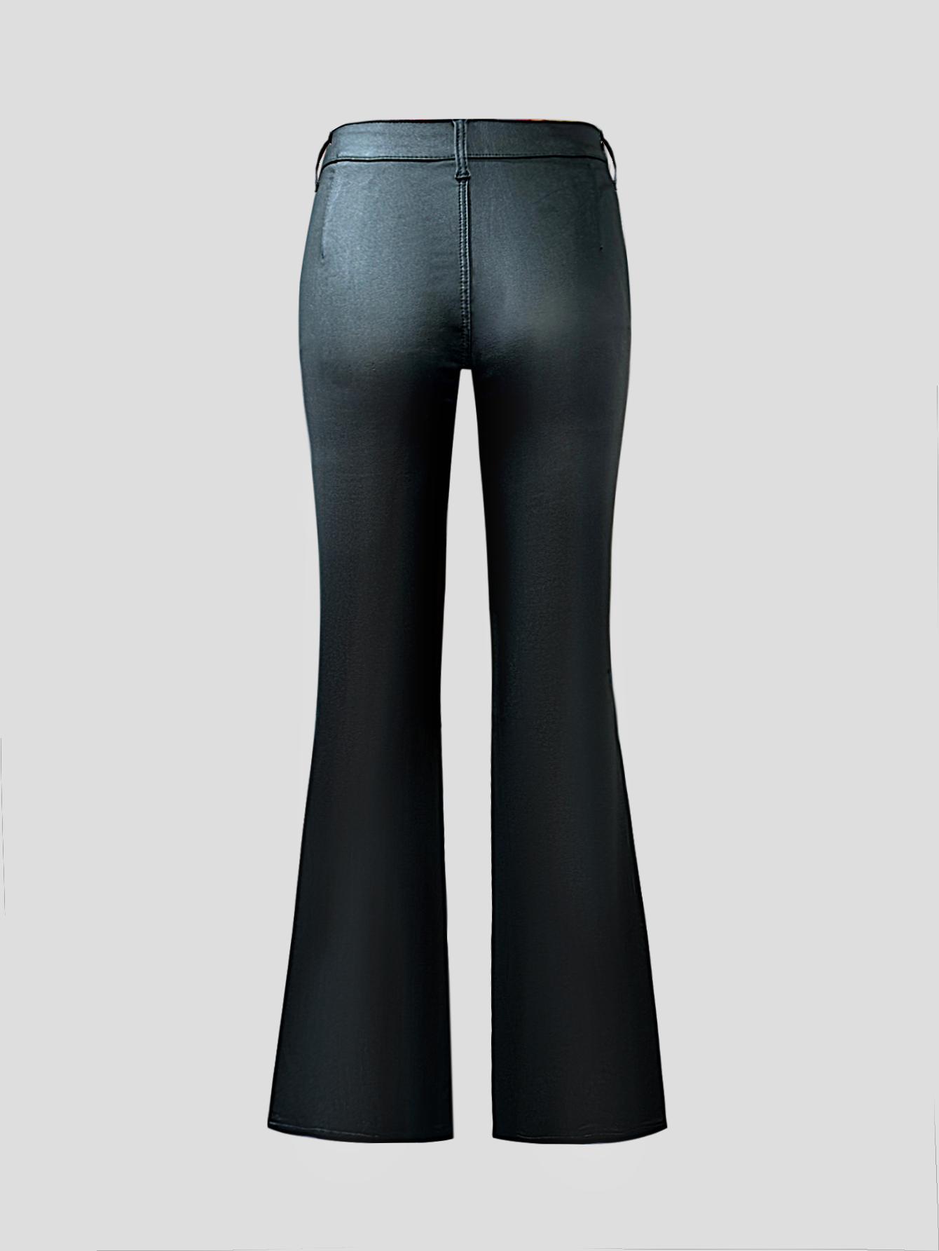 TECCULI Frenchy Casual Sólido Skinny PU Pantalones
