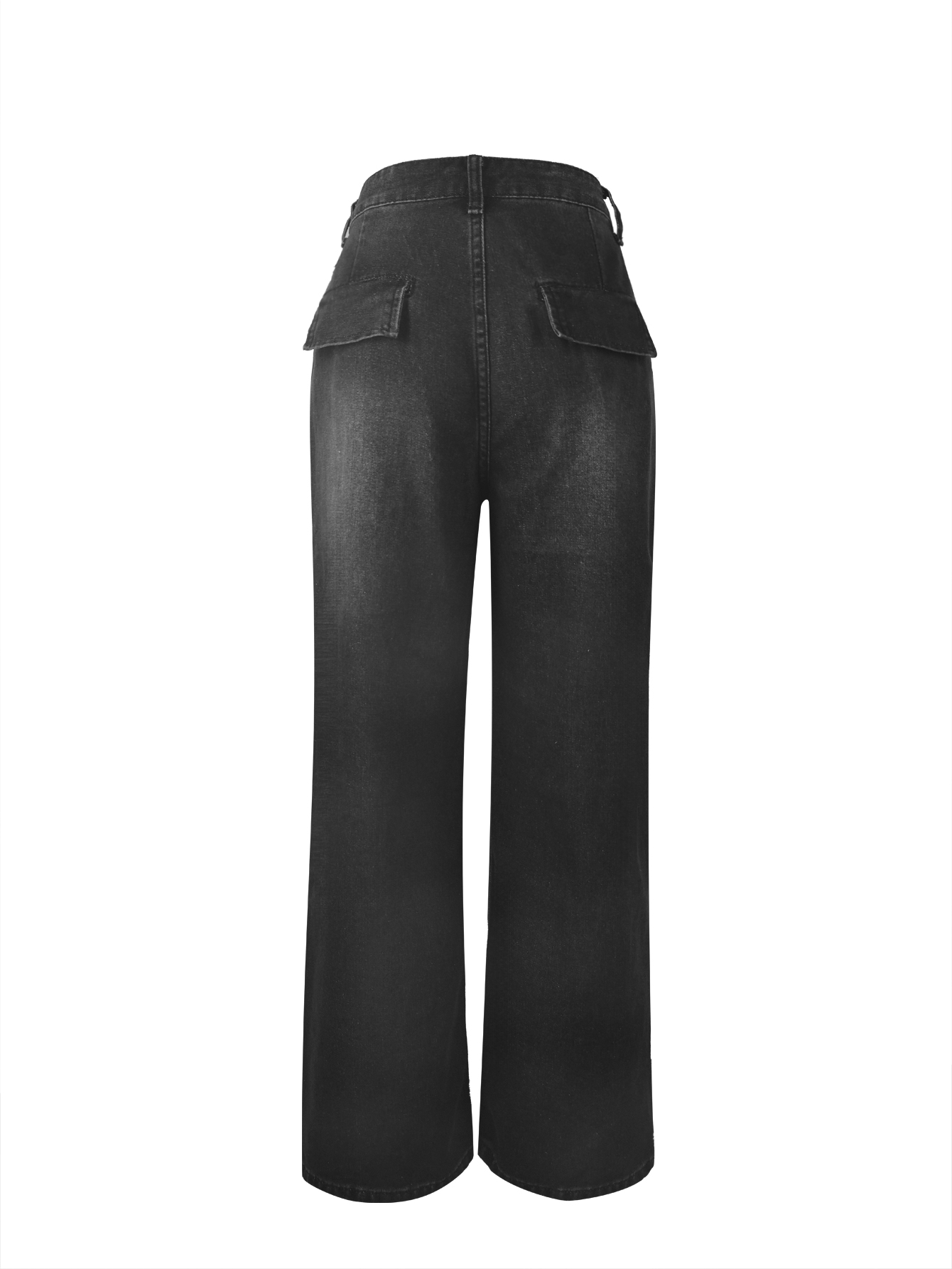 TECCULI - Vaqueros holgados de pierna ancha para mujer, estilo urbano Y2K 2025, cintura alta, estilo vintage, informales, sencillos, azules, rectos, largos