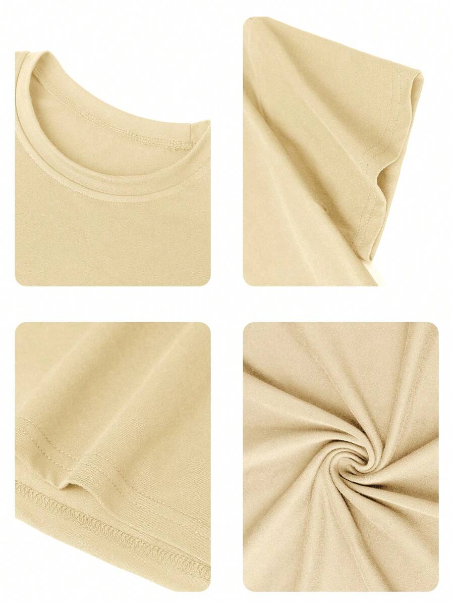 Camiseta informal de manga corta con cuello redondo y estampado divertido para niños preadolescentes, verano