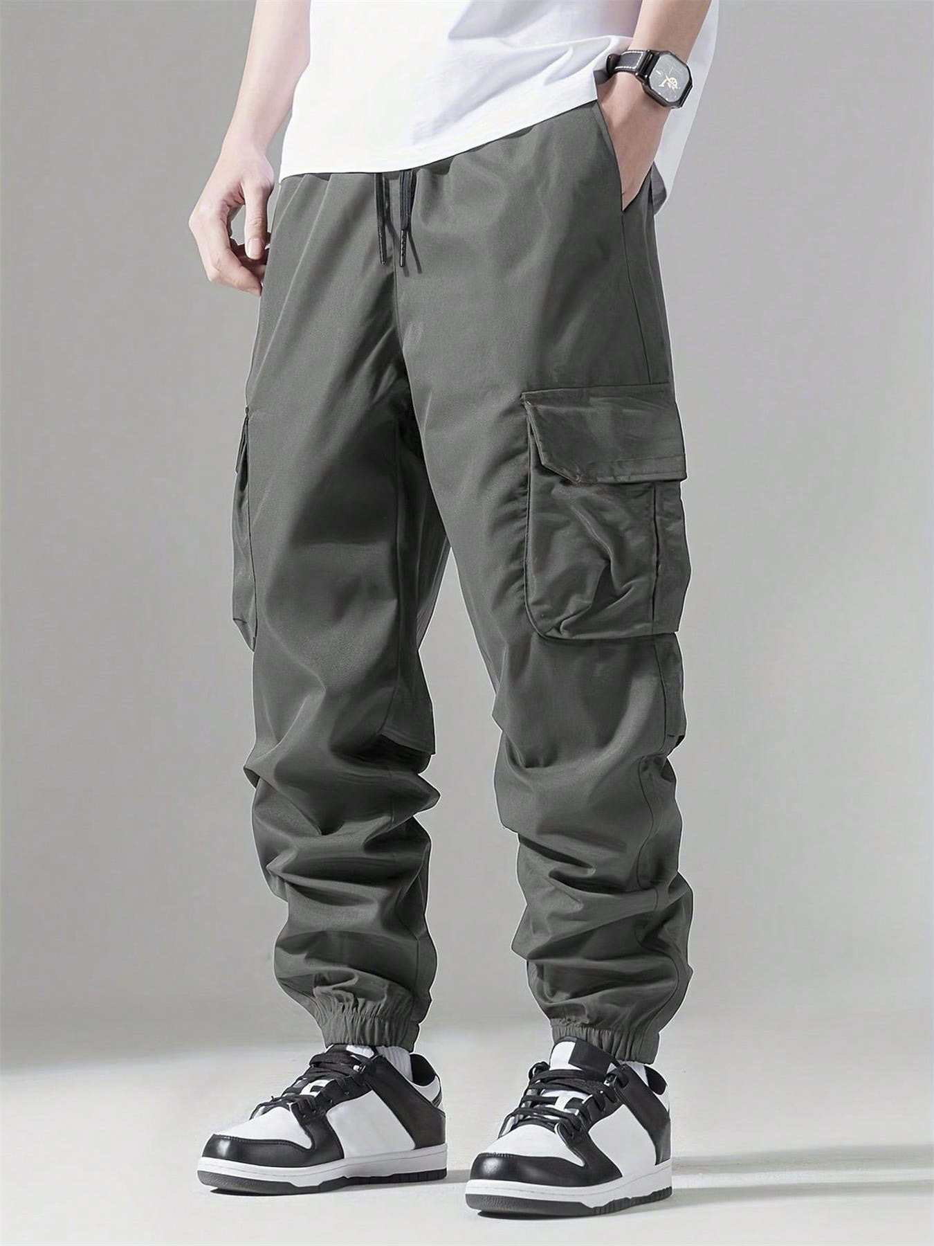 Pantalones cargo TECCULI para niño preadolescente, casuales, de moda, con cordón en la cintura, estilo universitario para la temporada de regreso a clases.