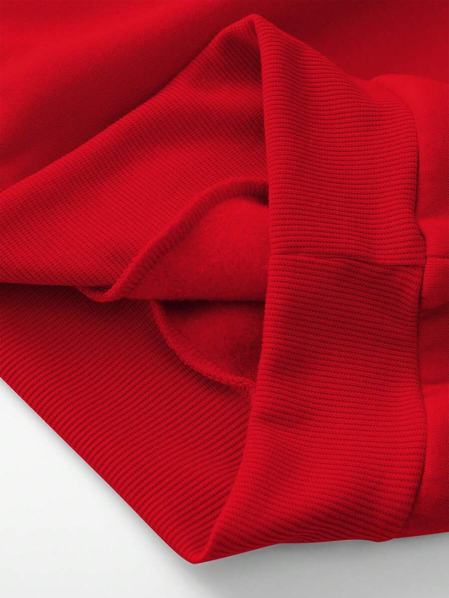 Sudadera minimalista con estampado de palmas y cuello redondo de manga larga para hombre Manfinity LEGND, ideal para uso diario informal.