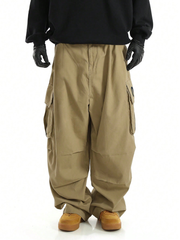 Pantalones cargo holgados informales TECCULI para hombre, pantalones con cordón de estilo urbano chic
