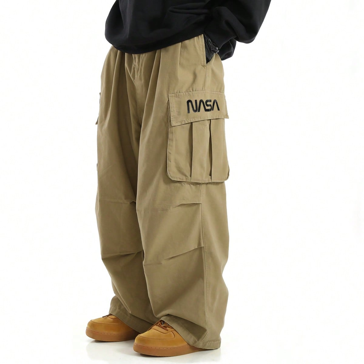 Pantalones cargo holgados informales TECCULI para hombre, pantalones con cordón de estilo urbano chic
