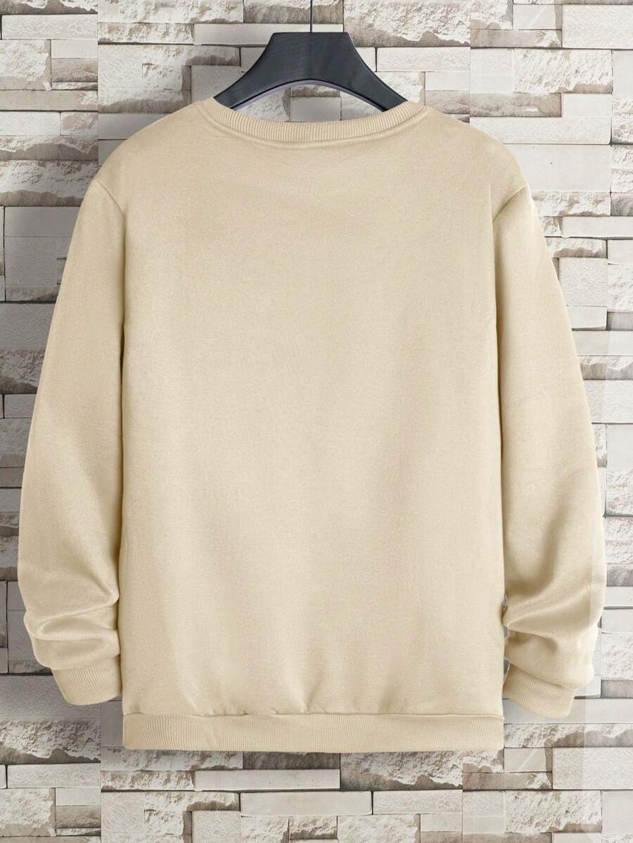 Sudadera térmica con forro y estampado de letras para hombre Manfinity Dauomo