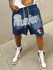 Pantalones cortos de baloncesto TECCULI para hombre, holgados, estampados e informales, con cordón ajustable, ideales como regalo para tu pareja. Deportivos y cómodos.