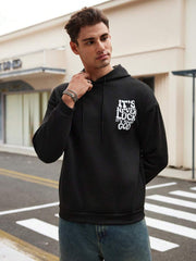 Sudadera con capucha con estampado sencillo Manfinity Dauomo para hombre