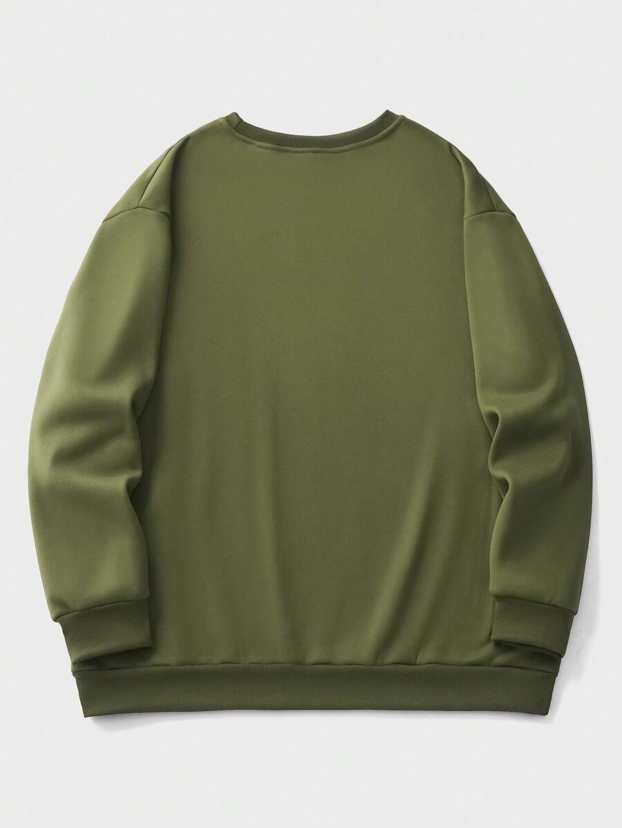 Sudadera LUNE navideña informal de moda con letras y eslogan con iluminación colorida y gráfico de cuello redondo y manga larga para mujer