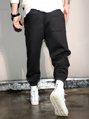 Pantalones deportivos TECCULI Street Style Retro con cordón ajustable para hombre, cómodos pantalones deportivos holgados de algodón para primavera y otoño, pantalones deportivos casuales y modernos.