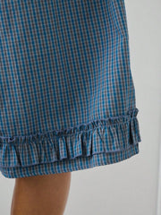 COUREZ Check Frill Bermuda Shorts Summer Outfits For Women Summer Dresses Going Out Outfits Casual Y2K Vacation Holiday 100%Cotton 100%Cotton Vintage