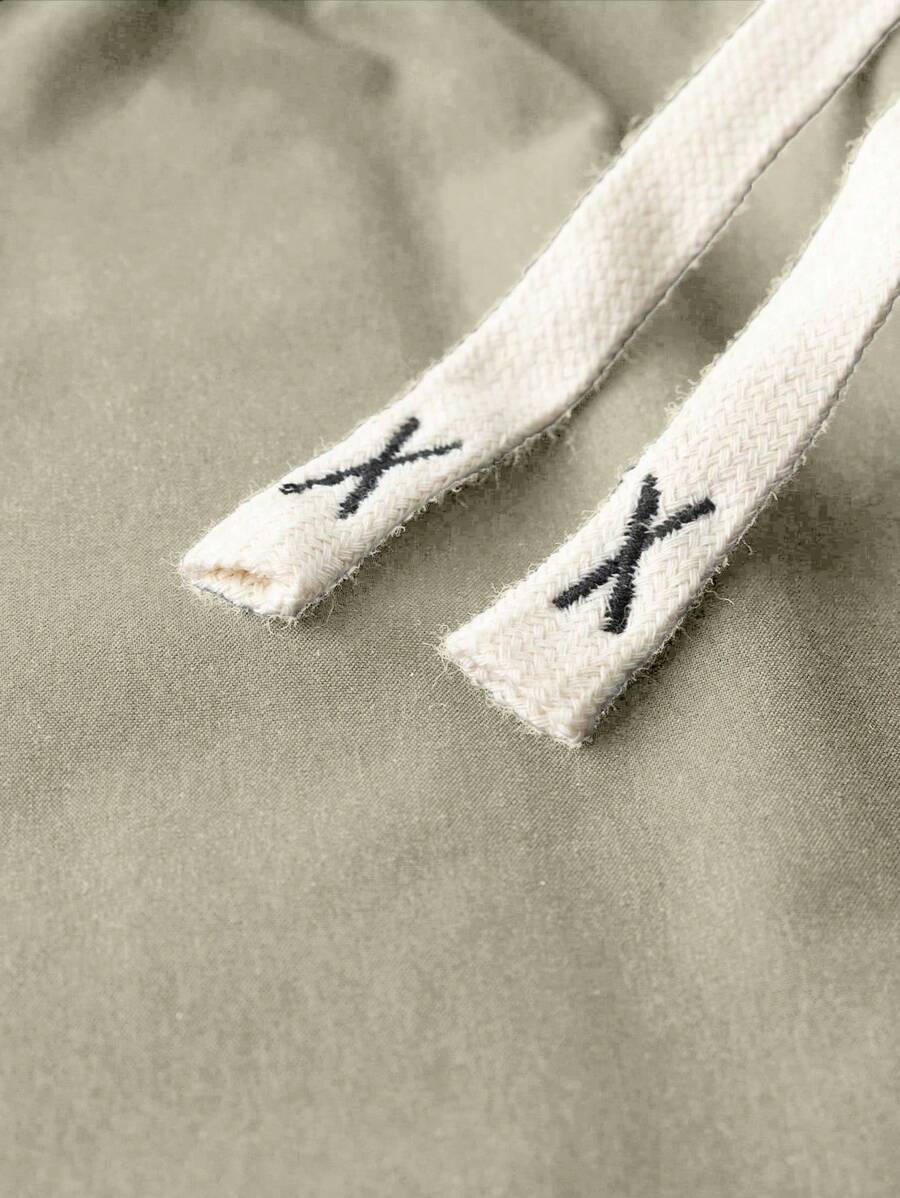 Pantalones cargo rectos Manfinity Hypemode para hombre, informales, con cordón y cintura ajustable, de pierna ancha.