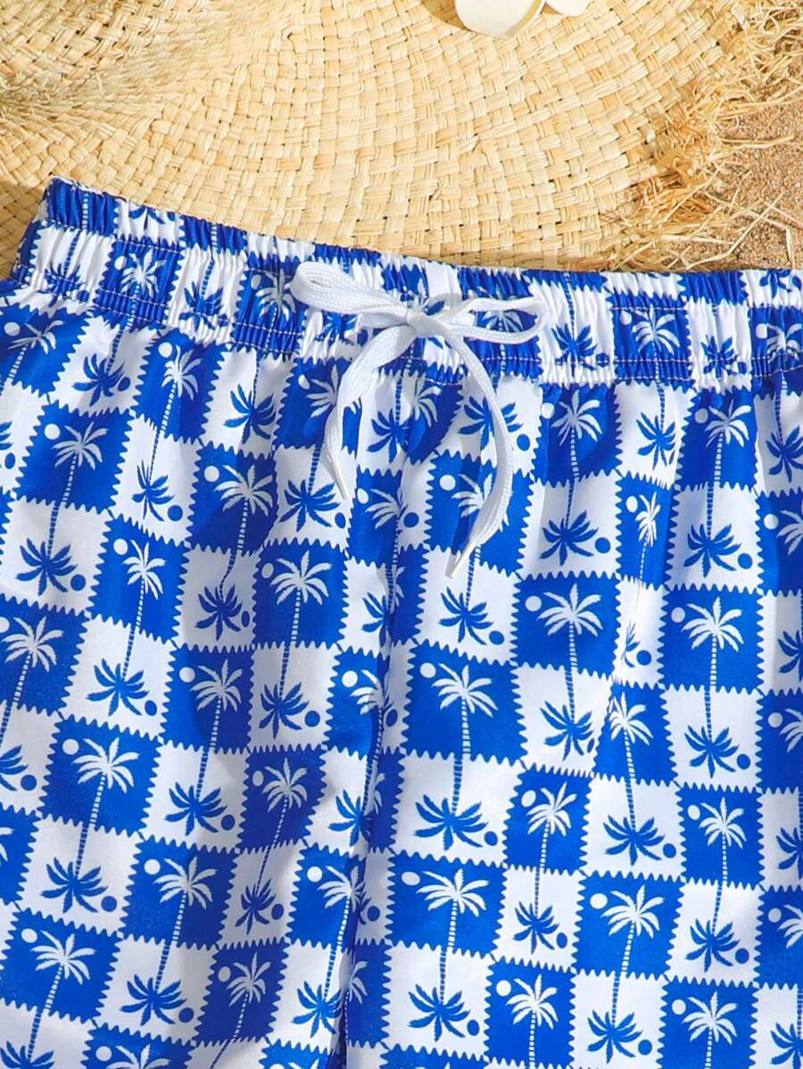 Bañador para niños preadolescentes, estampado de plátano, tejido, pantalones cortos de playa, ropa de playa para niños