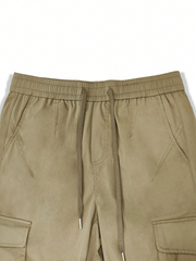 TECCULI Manfinity Homme Men Flap Pocket Side Cargo Pants, Back To School