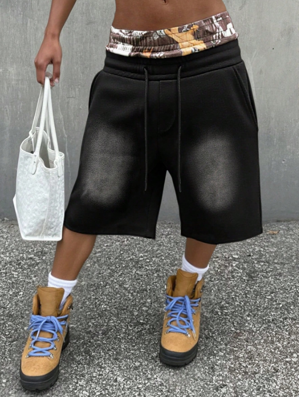 TECCULI - Pantalones cortos vaqueros para hombre, estilo retro, informal, versátil, estilo americano, de verano, de sección fina, lavados, estilo urbano, para hombre