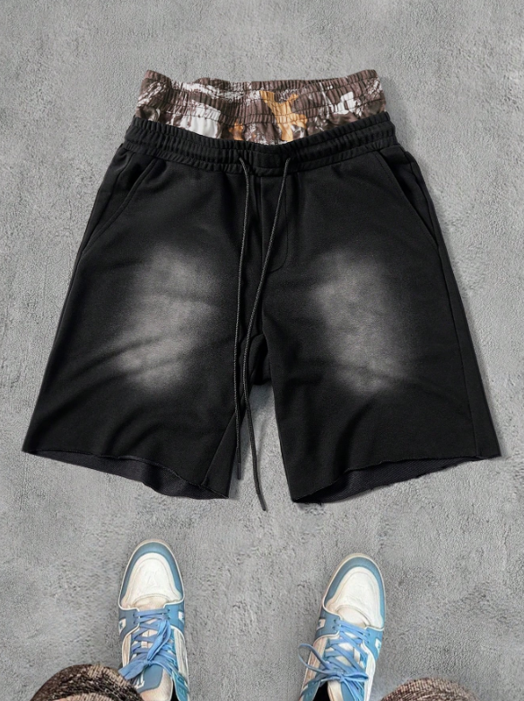 TECCULI - Pantalones cortos vaqueros para hombre, estilo retro, informal, versátil, estilo americano, de verano, de sección fina, lavados, estilo urbano, para hombre