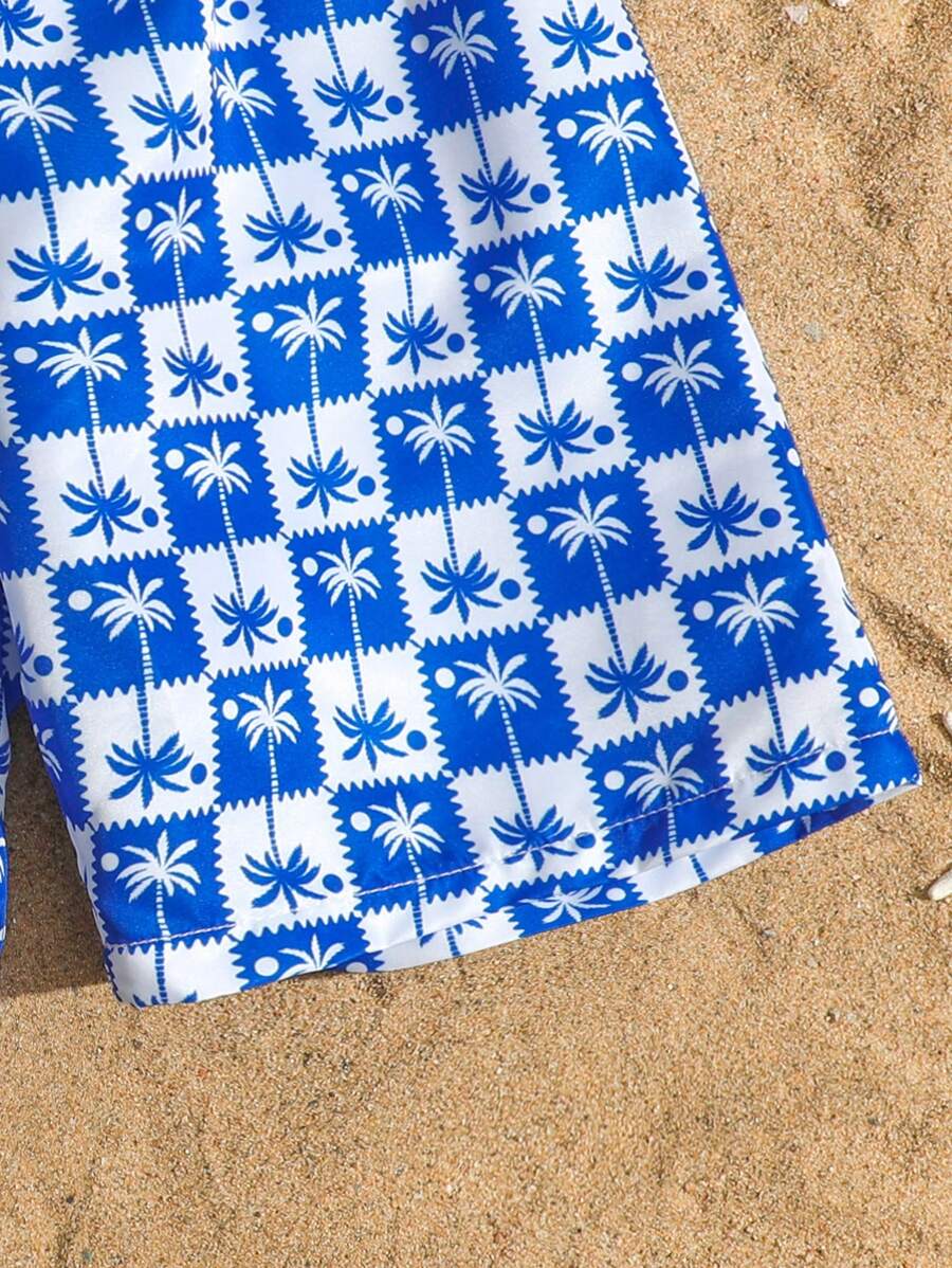 Bañador para niños preadolescentes, estampado de plátano, tejido, pantalones cortos de playa, ropa de playa para niños