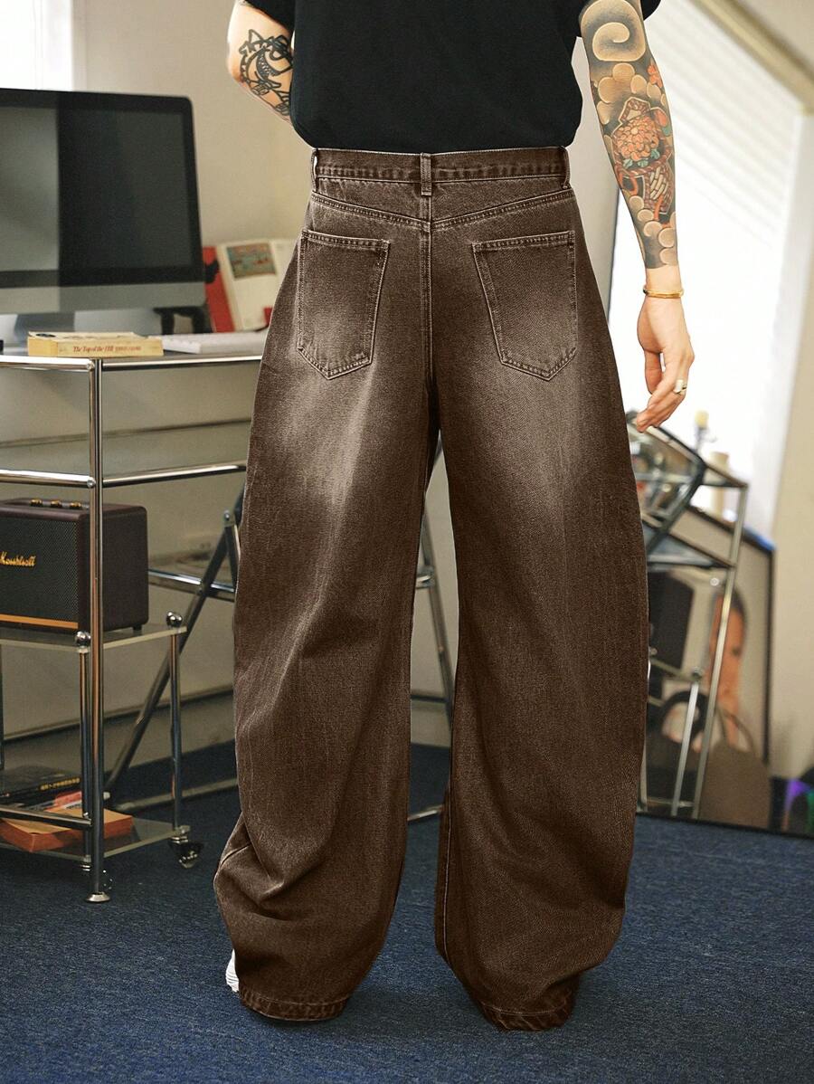 Vaqueros holgados de corte relajado, lavados, estilo retro Y2K, de Manfinity Hypemode, para hombre