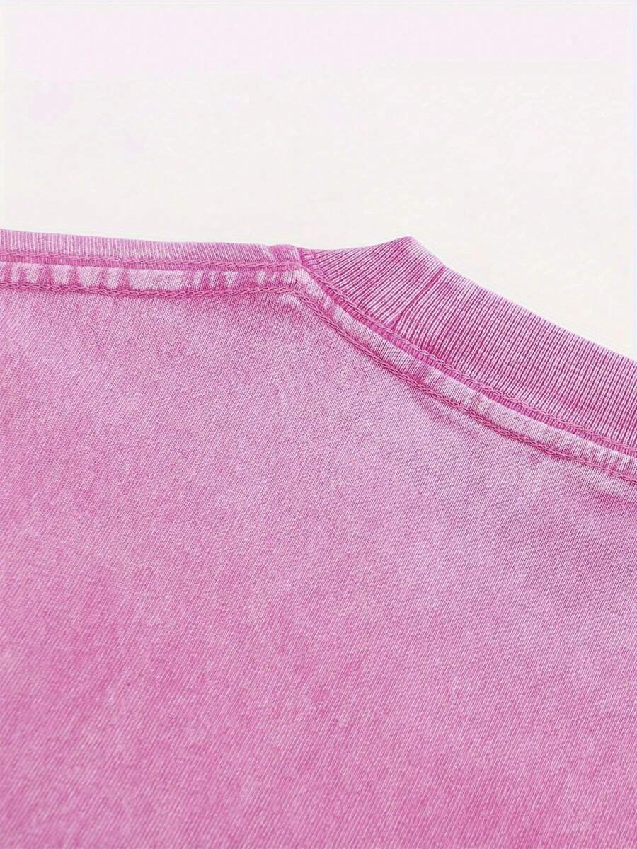 Camiseta estampada de 230 g, lavada a doble cara y con hombros anchos. Camiseta de algodón batik de alta calidad, estilo retro, de marca, con un grosor específico, ideal para verano y regalos navideños.