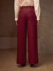 PANTALONES DE TRAJE CON PLISADO Y ALGODÓN DE ALGODÓN MOTF PREMIUM