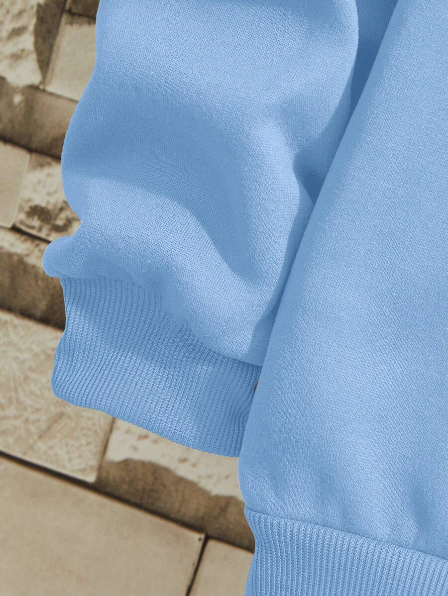 Sudadera térmica con forro y estampado de letras para hombre Manfinity Dauomo